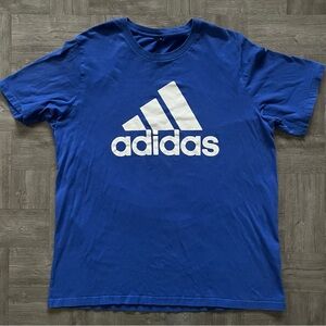 Men’s Adidas Go-To Short Sleeve Athletic Performance Logo T Shirt Sz XL Blue